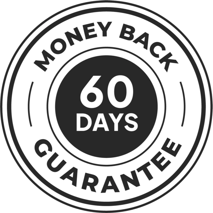 AlkaMelt 60-day money-back guarantee badge